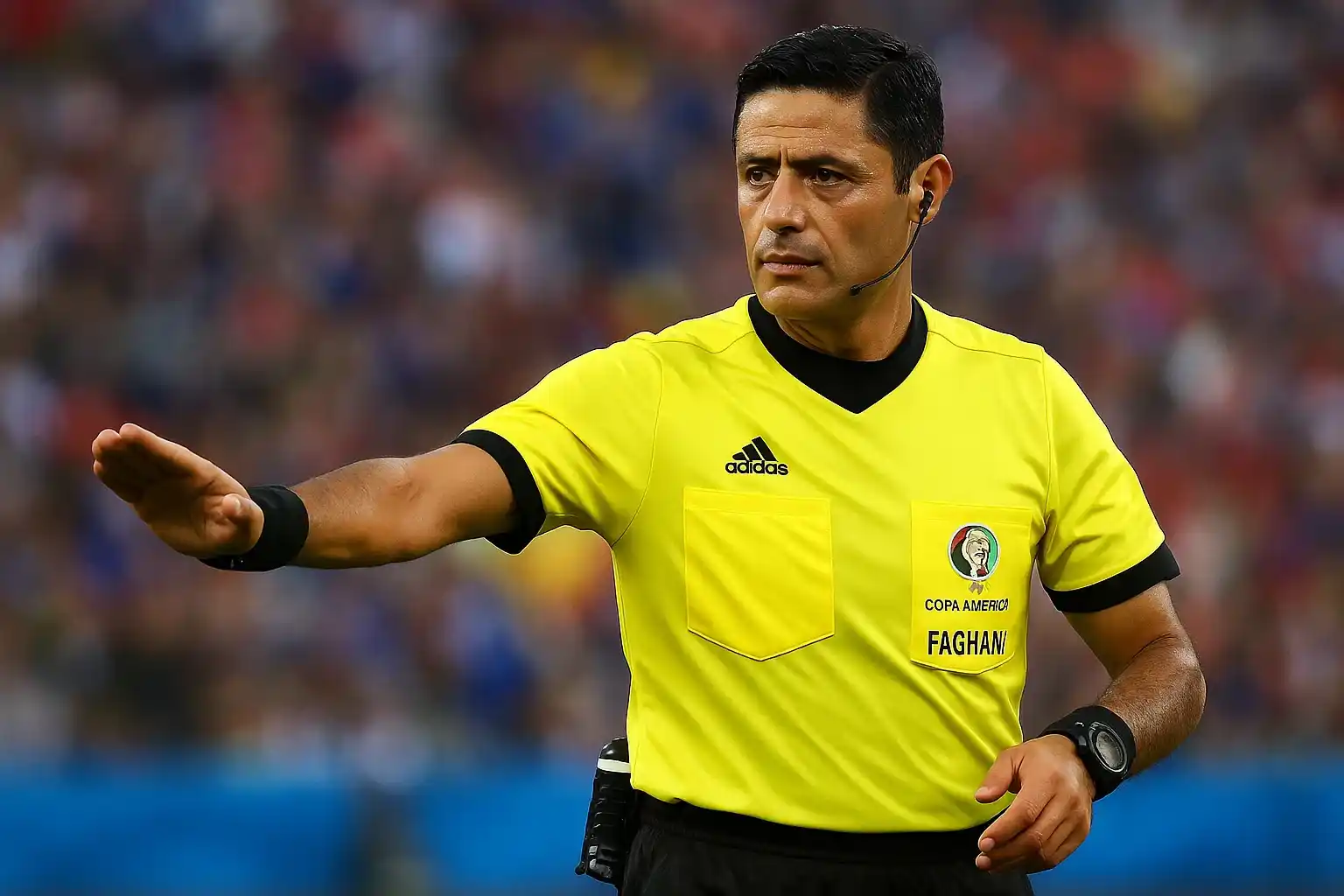Trọng tài Faghani Alireza trong một trận đấu tại Copa America